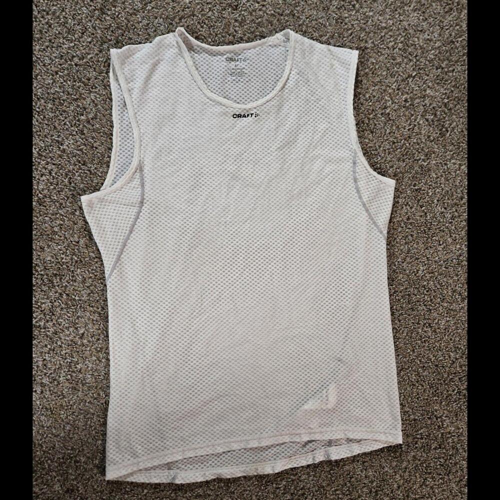 White Craft Level 1 Ventilation Mesh Workout Tank Top XL